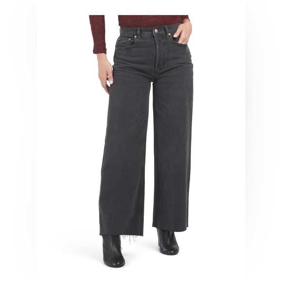Triarchy High Rise Wide Leg Black Jeans - Picture 1 of 9